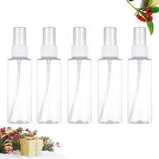 5 Pcs Plastic Refillable Spray Bottles 100 Ml Portable Empty Cleaning Containers