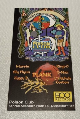 X-mas Sylvester 1994 Poison Club Düsseldorf Flyer Rave Techno Plank