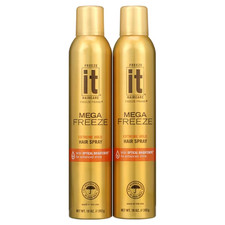 Freeze IT Mega Freeze Hair Spray, Extreme Hold,10 oz, 2 Count