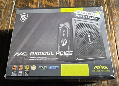 MSI MAG A1000GL PCIE5 MAG A1000GL 1000W Fully Modular ATX Power Supply