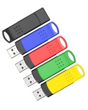Kootion USB 2.0 16GB 5 Pack Metal Swivel Style Flash Drive USB Memory Stick Pen