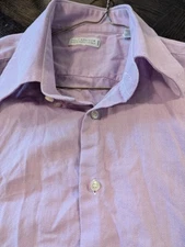 Holt Renfrew Men's Long Sleeve Dress Shirt - Size XL 17 1/2 Light Purple Lilac