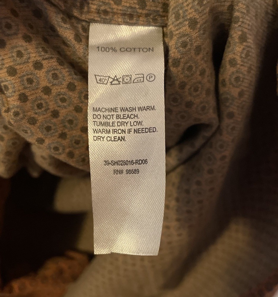 Todd Snyder Albini Geometric Pattern Print Button Shirt Size M Brushed Cotton