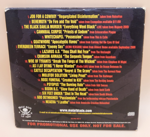 2 CD's Metal Promo Metal Blade 2009 & Victory Metal Otep Behemoth Cannibal Corps - Bild 3 von 8