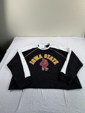 GAMEDAY COUTURE IOWA STATE CYCLONES FLEECE Cropped Sweatshirt Sz XL Wmns New 80