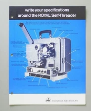 IVA Royal International Eiki 16mm Sound Projector Brochure & Data Sheets