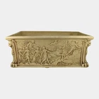 Weller Clinton Ivory 1914 Vintage Pottery Massive Figural Window Box Planter