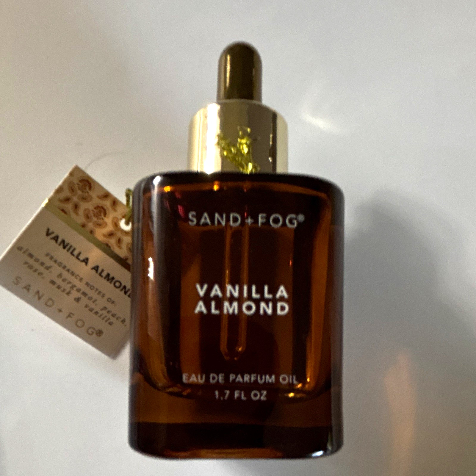 SAND+FOG Vanilla Almond Eau de Parfum Oil, Regular Size 1.7 fl oz
