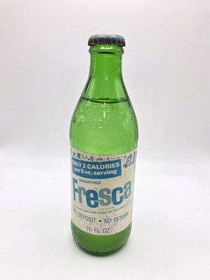 Vintage Fresca Sugar Free 1960s Sealed Bottle for Display/Movie Prop