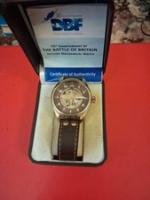 Bradford Exchange Spitfire Rose Gold Plate Watch 75th Anniversary Edition