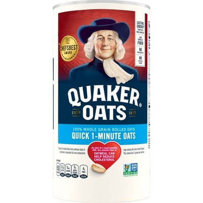 Whole Grain Oats Quick 1-Minute Instant Oats 18Oz - 2 Pack