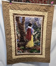 Hand Made Quilt Wall Hanging Small Lap Quilt - SNOW WHITE
