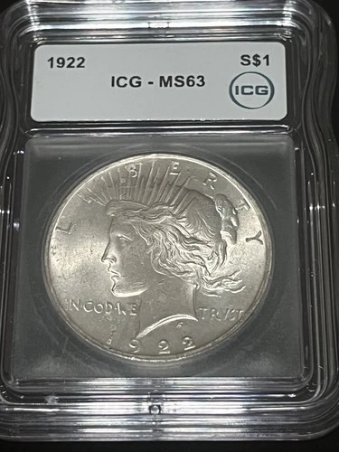 🔥1922 MS63 Peace Dollar ICG 🔥