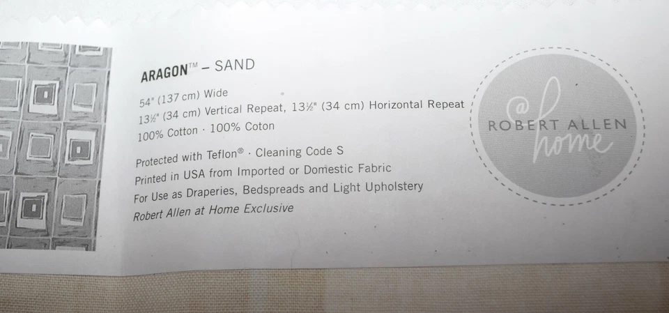 Lote de S muestras de tela de tapicería de algodón floral y geométrico Robert Allen Foto 3 de 4