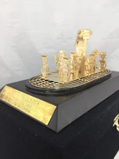 EL ZIPA PRECOLUMBIAN ART REPRODUCTION , 18k GOLD  PLATED , 1994
