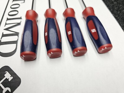 さをさを Snap-on Tools USA RARE 4pc RED WHITE & BLUE Mini Awl Hook