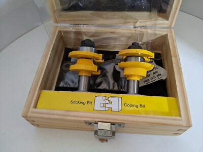 2pc cabinetry router bit set Toughtest # D1630 open box not used