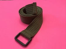 DEKKO Women XL Brown Taupe Woven Web Belt D Ring 1.75" W 59” L (Men 48-51” Waist