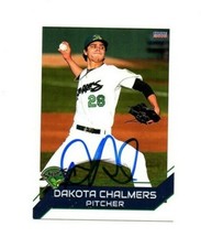 Dakota Chalmers signed autographed 2018 Beloit Snappers team card Cumming GA A's