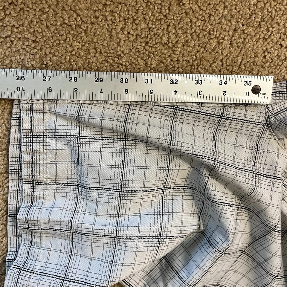 Pantalones Cortos Bermuda Volcom Corpo Class Para Hombres Talla 29 Blanco Mezcla de Algodón a Cuadros Foto 4 de 4