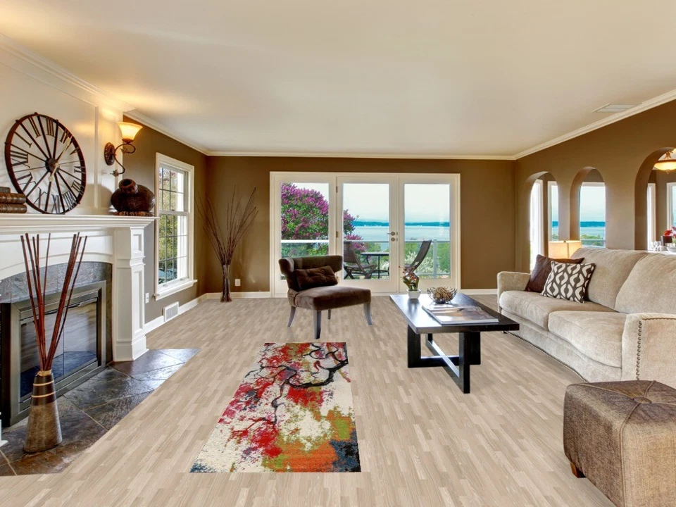 Turkish Abstract 3x10 Ft Runner Rug Transitional Rug Soft Pile - Image 2 of 4