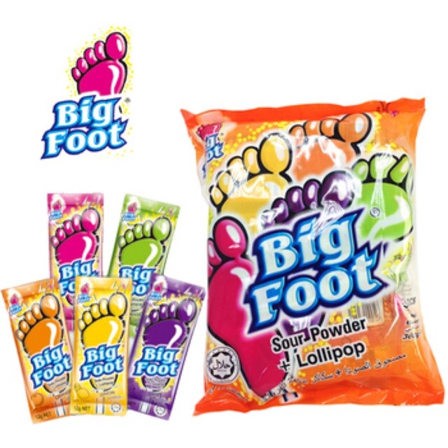 Assorted Unique Bigfoot Lollipop Candy + Sour Powder 15pcs eBay
