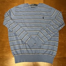 VIntage Polo Ralph Lauren Sweater Mens XL Blue Long Sleeve Pullover Pima Cotton