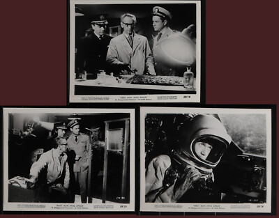 FIRST MAN INTO SPACE MOVIE PHOTO STILLS (3) LOT 1959 MARSHALL THOMPSON