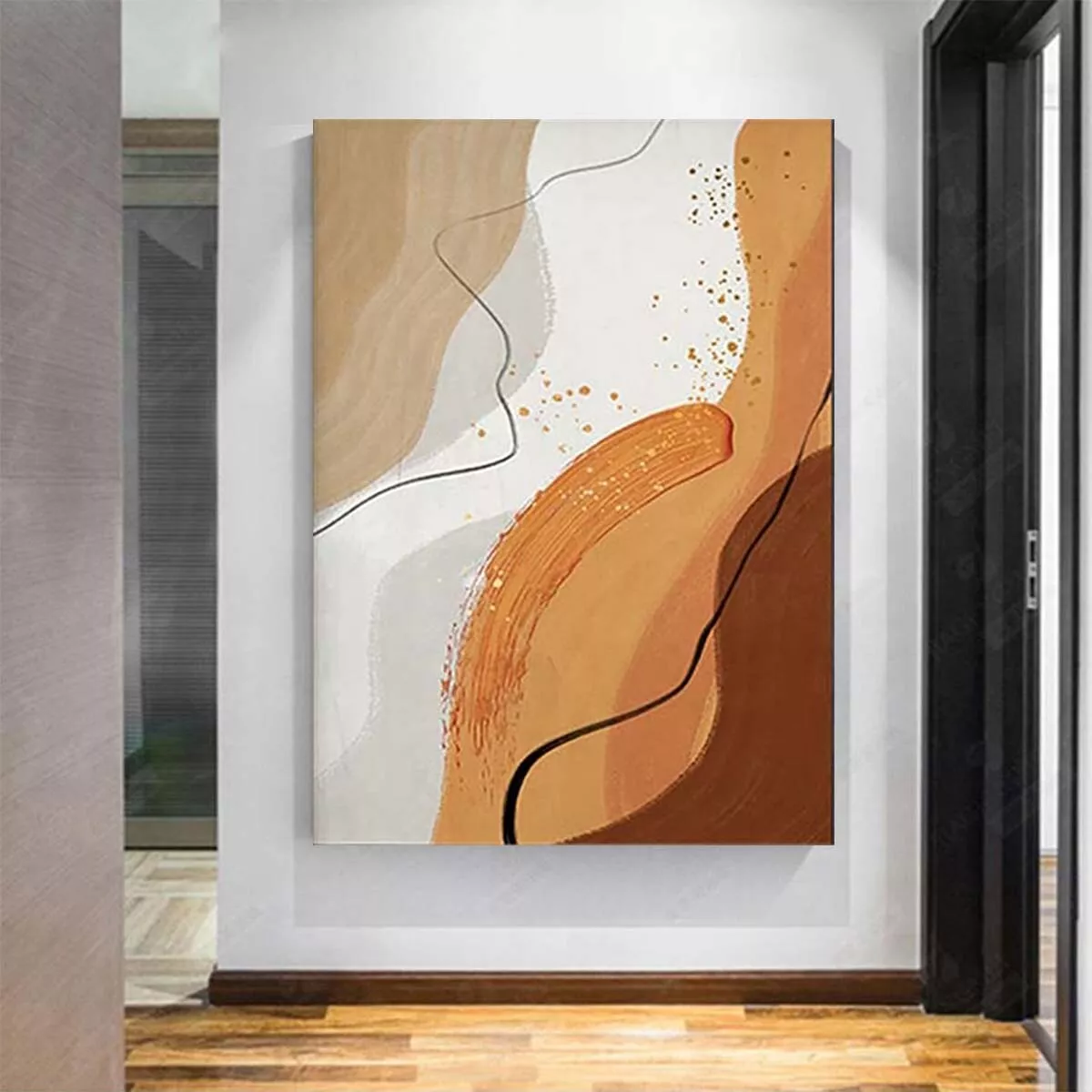 New Abstract Art Light Luxury Decoration Poster Handmade Canvas