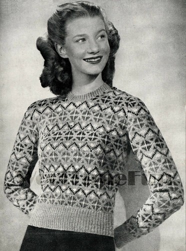 Vintage Knitting Pattern 1940s Lady's 