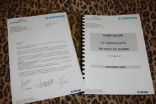 (164A2) Informations Presse SONAUTO CHRYSLER 1995