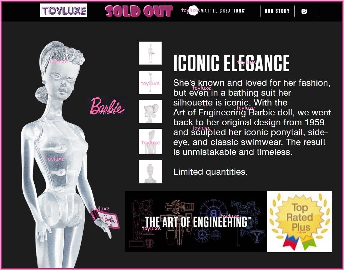 Image 2 - Mattel Creations BARBIE Doll Clearly in Her Element SOLD OUT 75th Anniversary