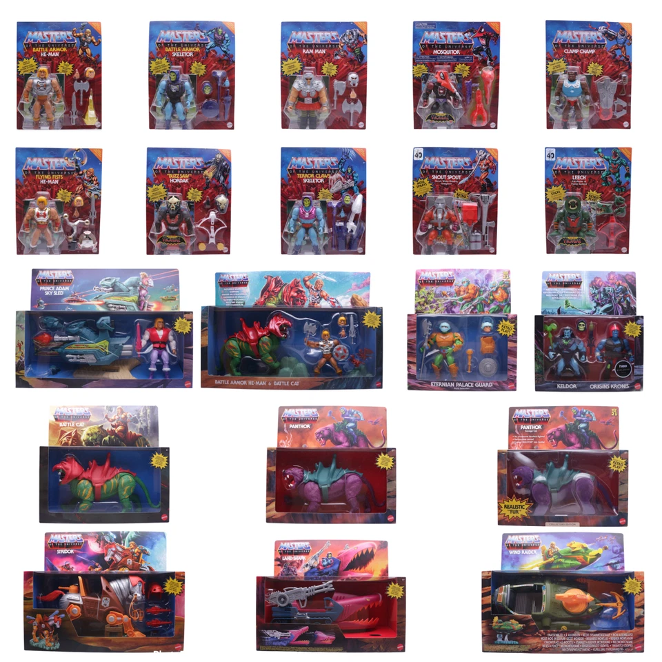 Mattel Masters of the Universe Origins sélection figurines et véhicules Delux...