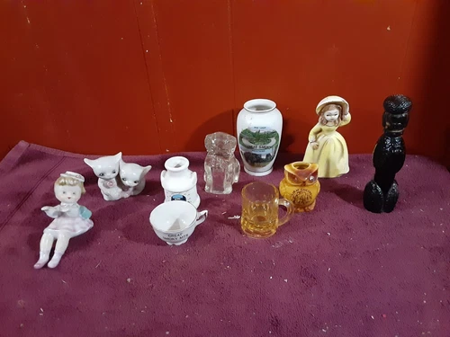 Lot of 10 Vintage Figurines, Toothpick Holders, & More-SEE DETAILS