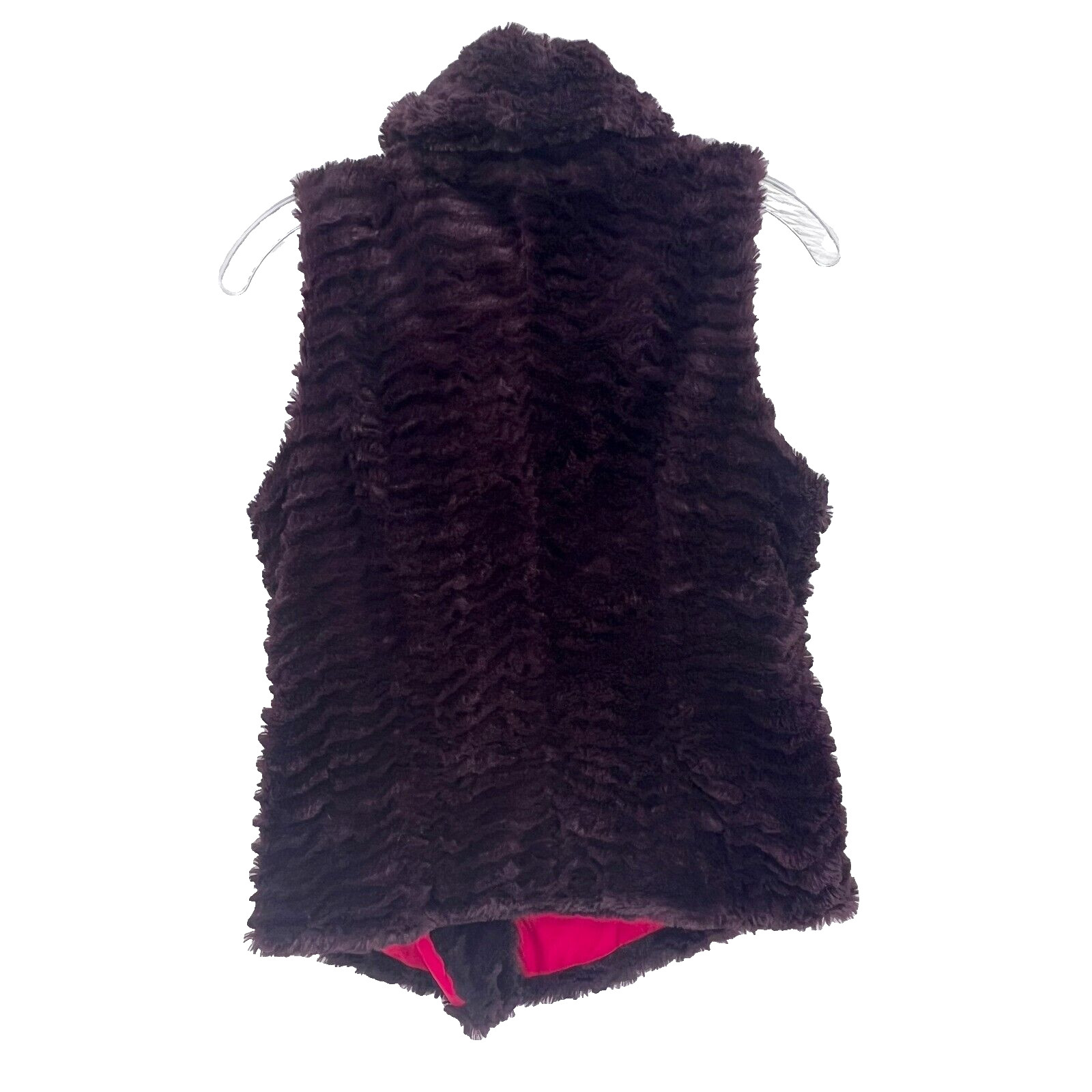 PATAGONIA Women's Size S Plum Purple Pelage Textured Sherpa Faux Fur Lined Vest