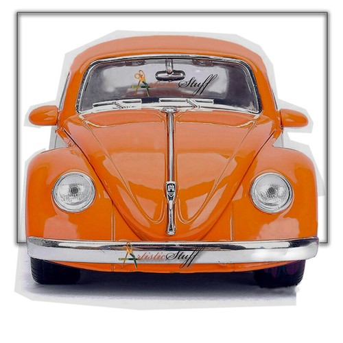 Volkswagen Beetle 1959 techo rígido 1/24 coche diecast naranja brillante Jada - Imagen 3 de 4