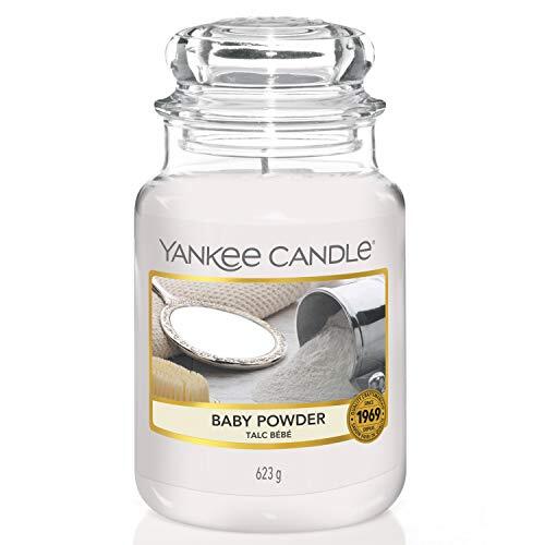 Yankee Candle Candela profumata in giara grande | Baby Powder | Durata Fino a 15