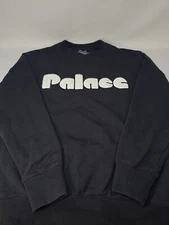 Palace Skateboards Ace Crew Sweatshirt Streetwear Pullover Crewneck Black Size S