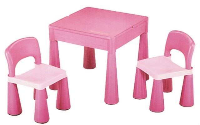 pink table and chair set