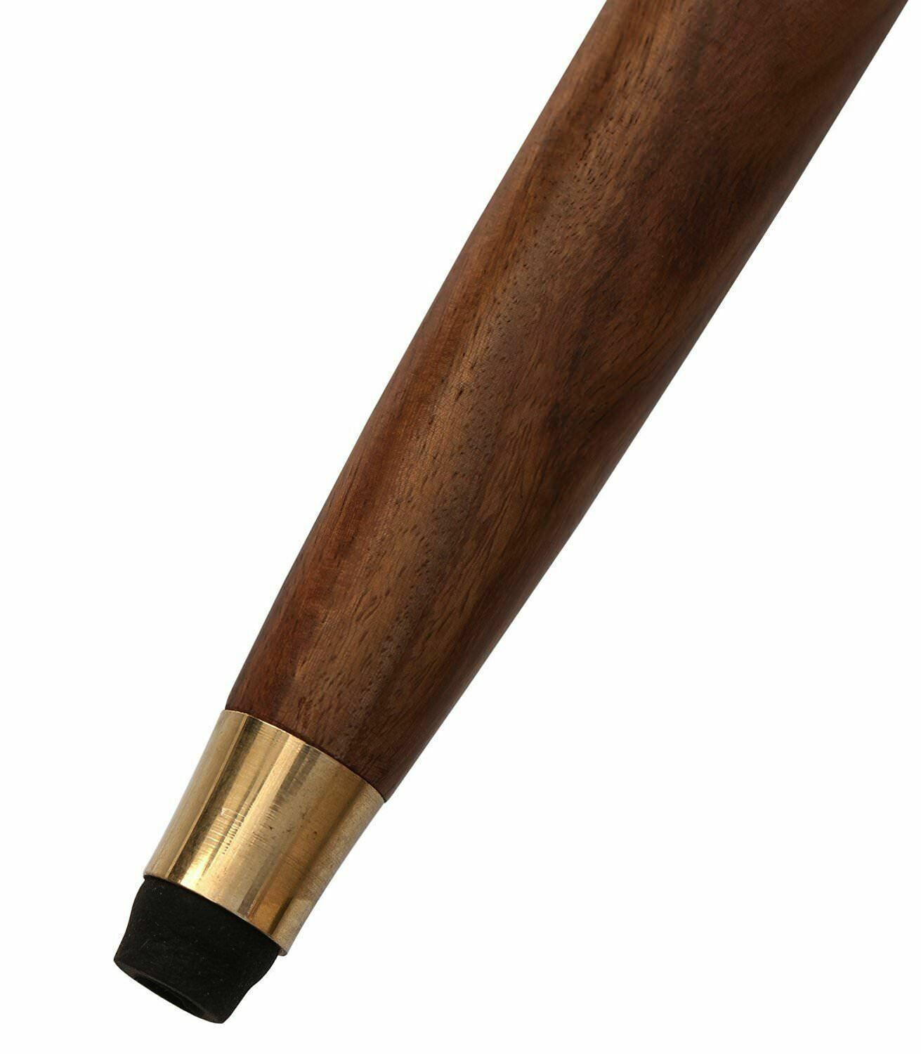 Brass Solid Vintage Designer Eagle Head Wooden Wa… - image 5