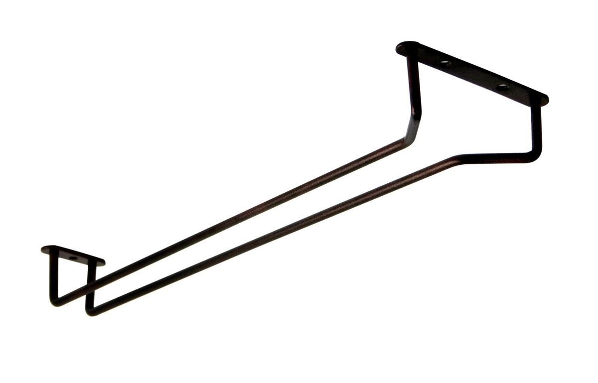 16"" Rustic Finish Glass Hanger - Glass Storage Rack for Bars, Pubs & Restaurants