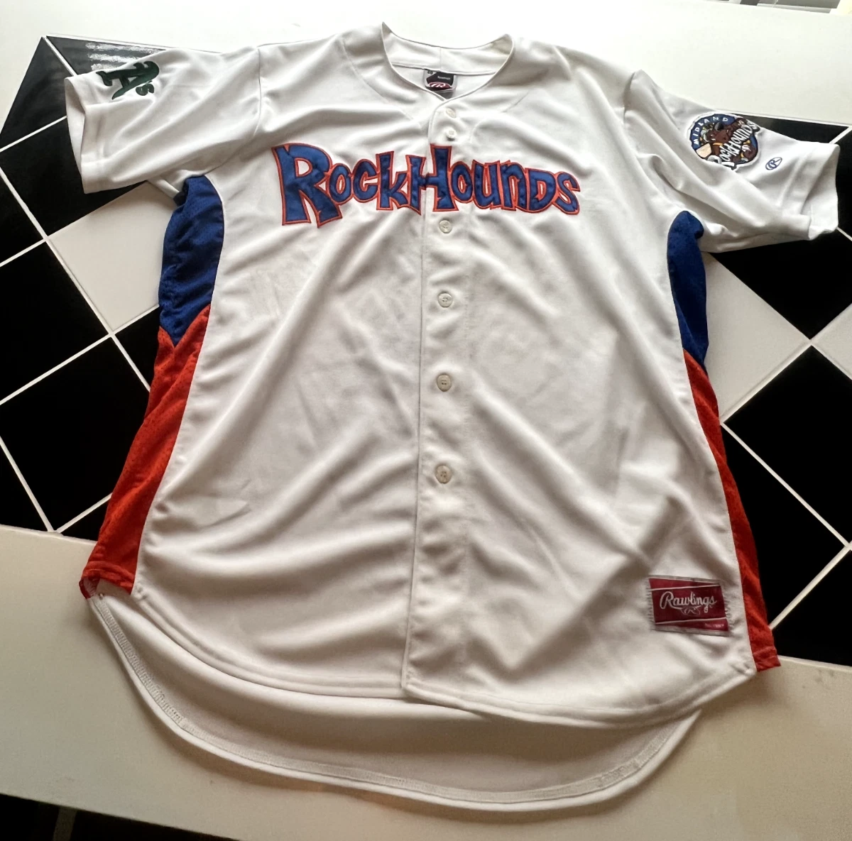 Athletics A s RAWLINGS Midland RockHounds Minor League Baseball Sz