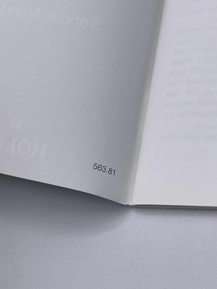 Rolex libretto garanzia COSC warranty booklet service 563.81 - Immagine 3 di 4
