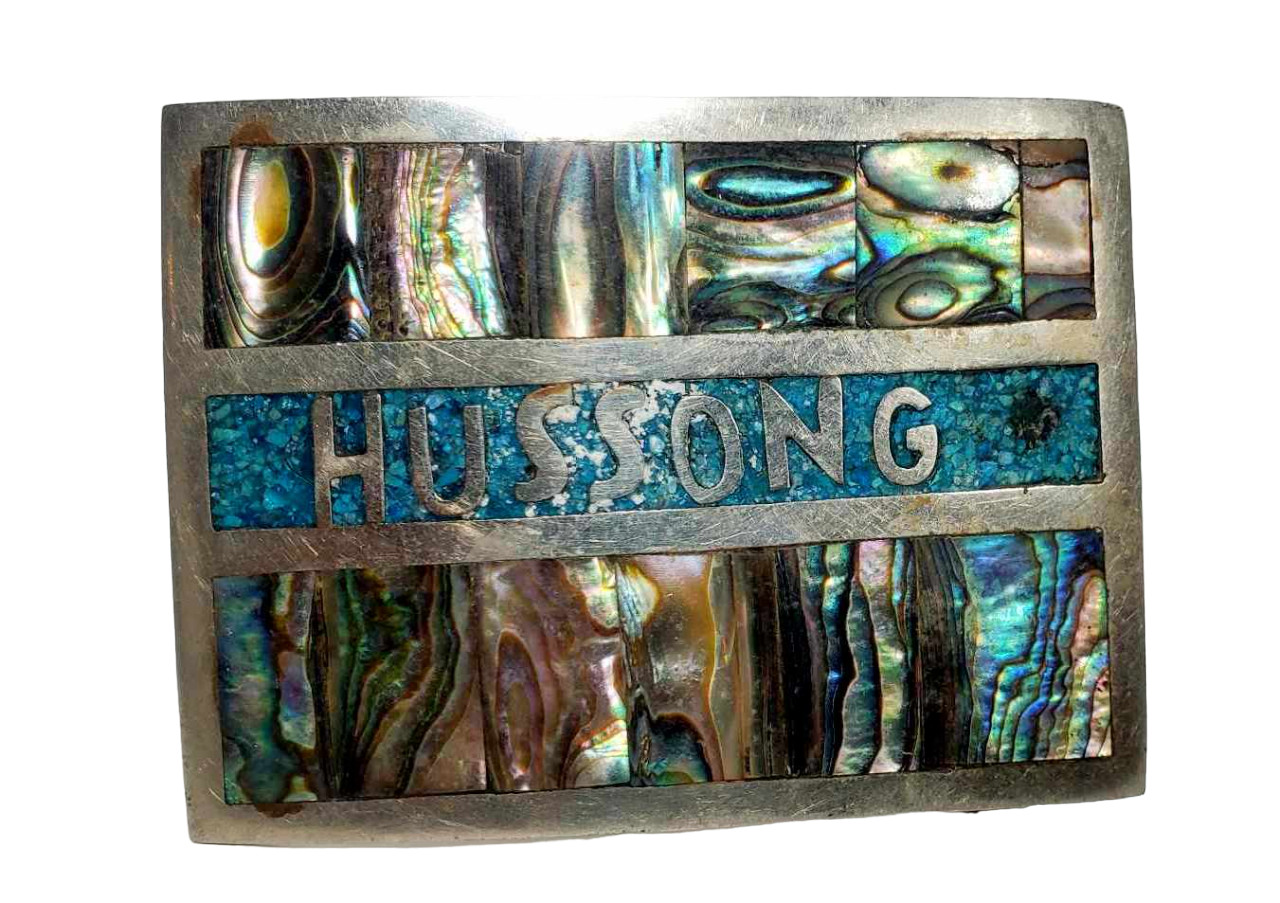 Rare Mexico Abalone Shell Handmade Alpaca HUSSONG Sil… - Gem