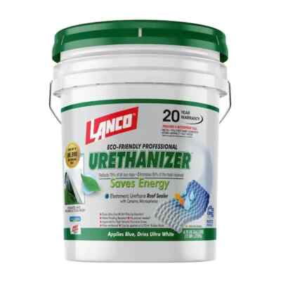 5 Gal. Urethanizer 100% Acrylic Elastomeric Reflective Roof Sealer Coating