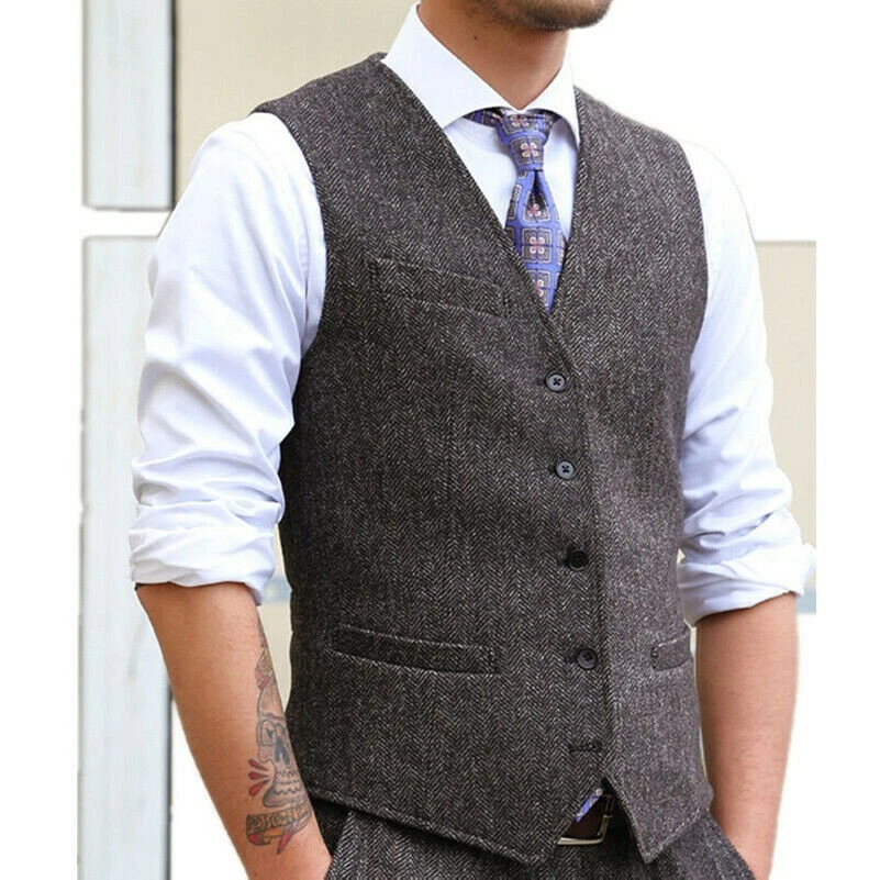 Tweed waistcoat clearance ebay