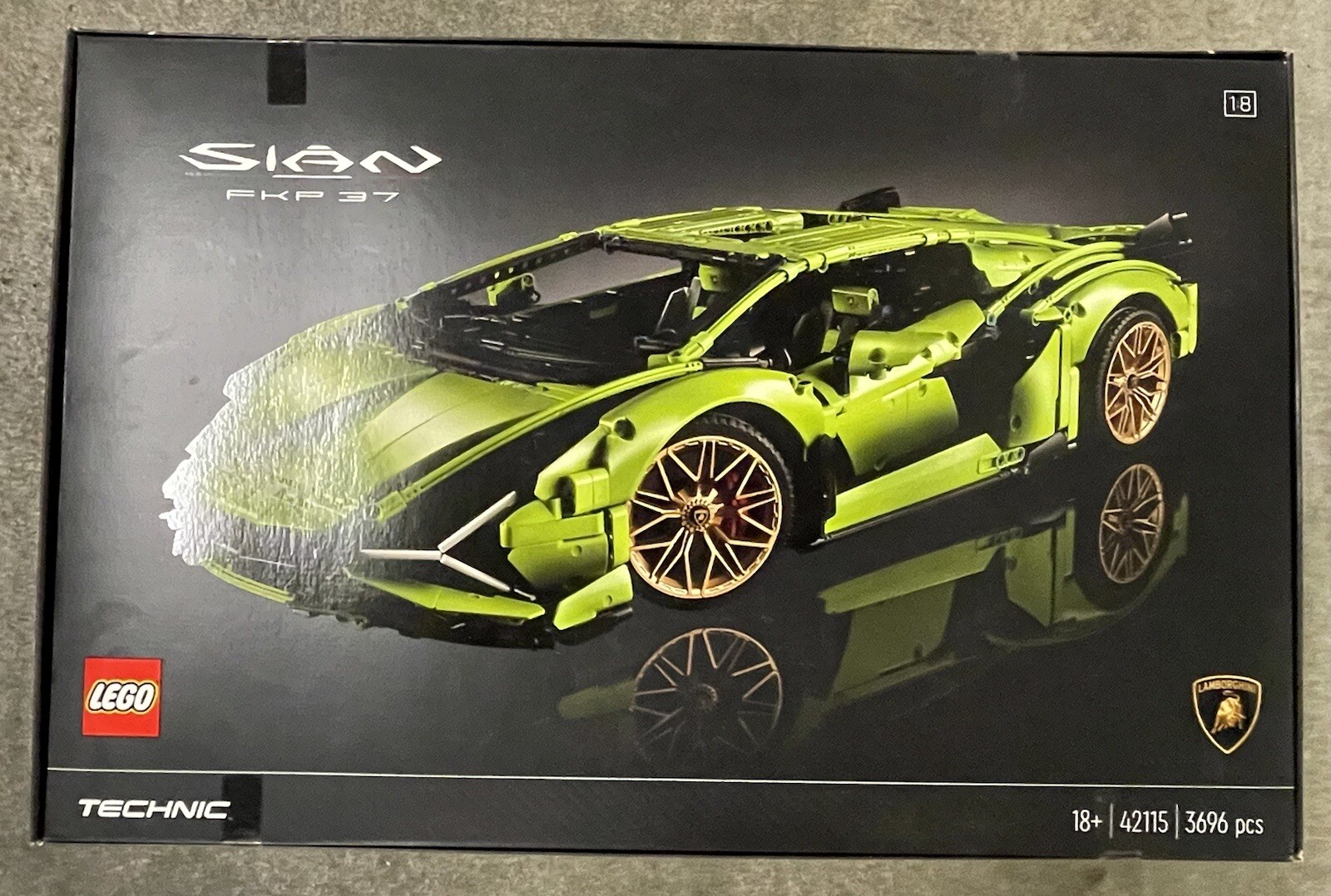 Voiture Lego Technic 42115 Lamborghini Sián FKP 37 verte véhicule de collection