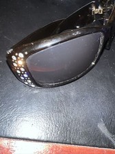 Pretty DG Rhinestone Oversized Sunglasses Tortoise Brown With Brown Lenses