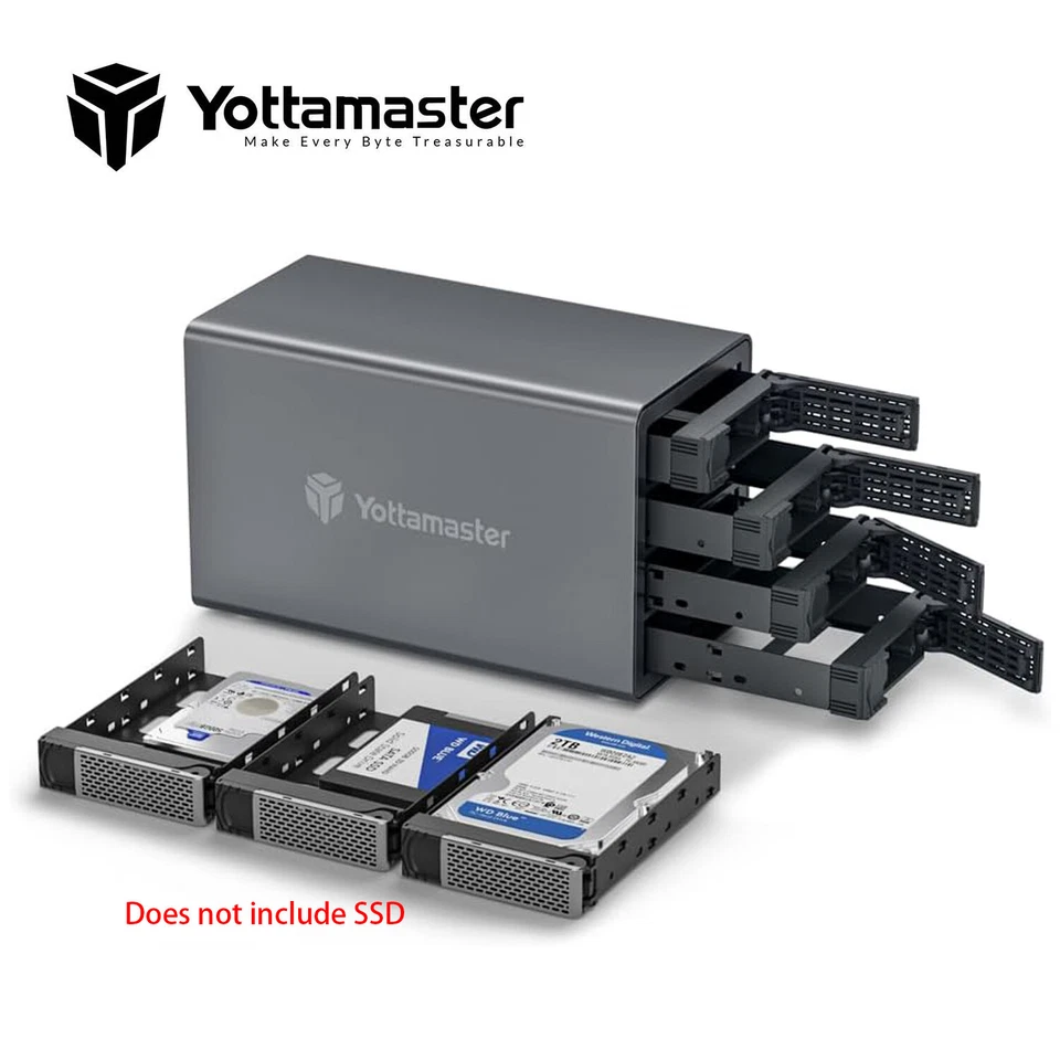 2/4/5 Bay USB3.0 Festplattengehäuse Ghäuse für 2,5" 3,5" SATA HDD Aluminium Case - Bild 3 von 4