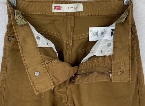 Levi's Boys 511 Slim Fit Soft Brushed Pants Khaki Size 12 Reg 26x26 NWOT READ - Picture 4 of 8